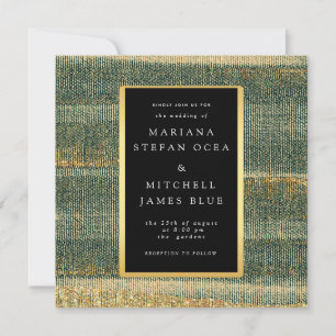 Élégante brosse verte avec or et noir