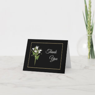Elégante Calla Lily Carte de remerciements pliée