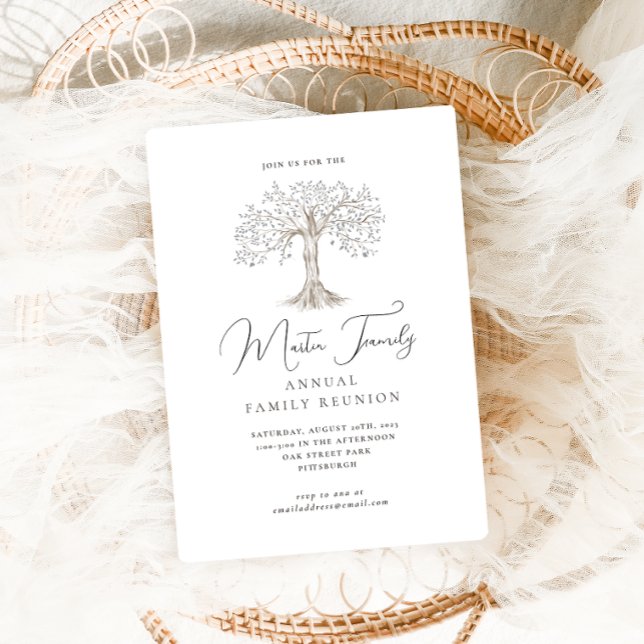 Élégante calligraphie aquarelle Arbre famille Réun (Créateur téléchargé)