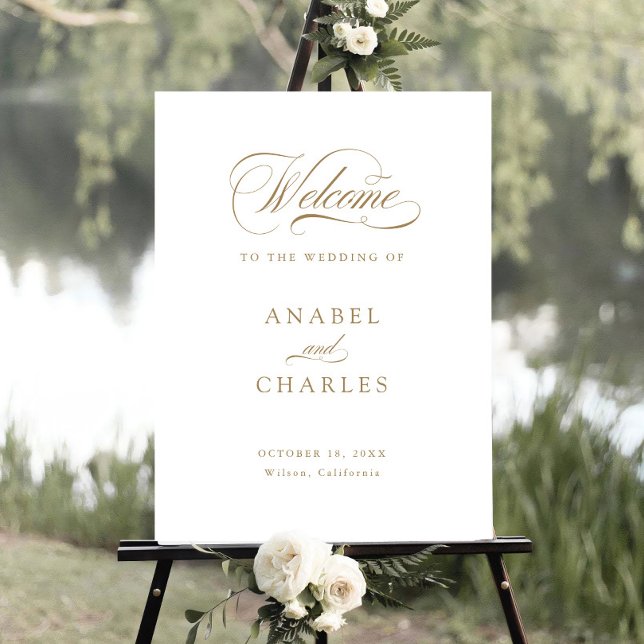 Élégante calligraphie de script Affiche de bienven (Créateur téléchargé)