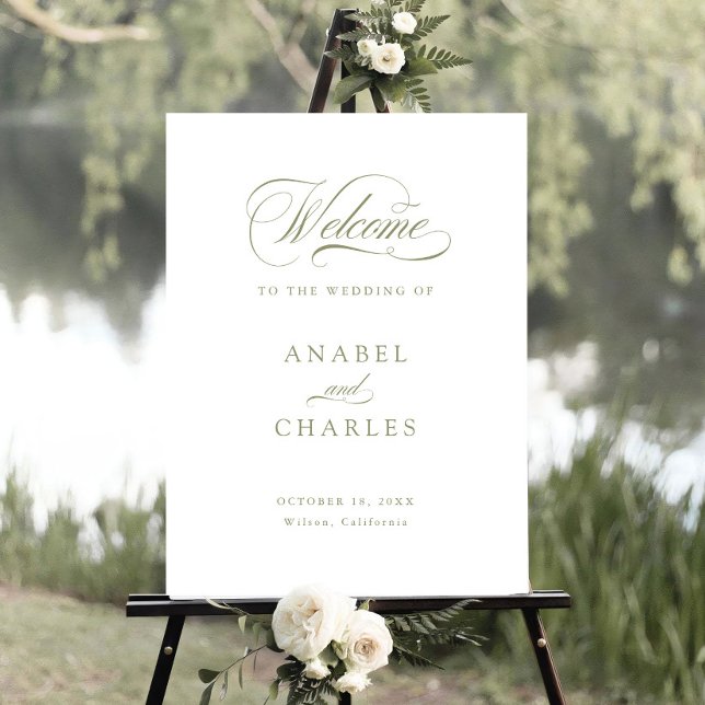 Élégante calligraphie de script Affiche de bienven (Créateur téléchargé)