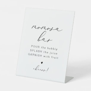 Élégante calligraphie EVELYN Panneau barre Momosa