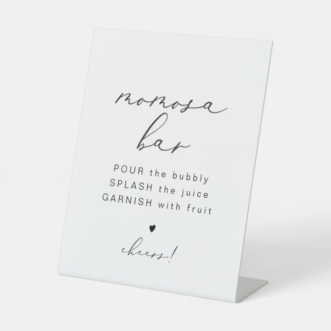 Élégante calligraphie EVELYN Panneau barre Momosa (Recto)