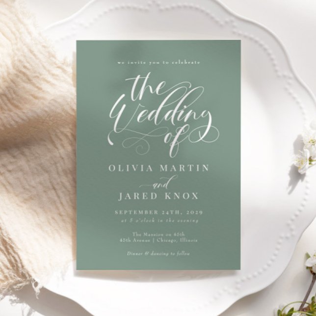 Élégante calligraphie Faire-part de mariage classi (Créateur téléchargé)