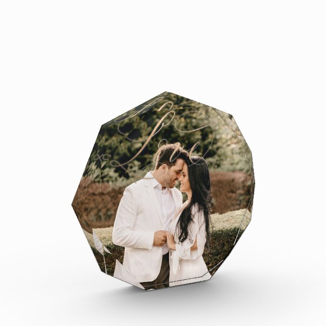 Élégante calligraphie L-O-V-E Bloc photo (Gauche)