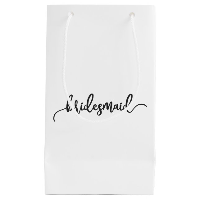 Élégante calligraphie Mariage de Bridesmaid | Sac  (Devant)