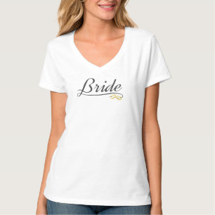 Élégante calligraphie Mariage de mariée T-Shirt