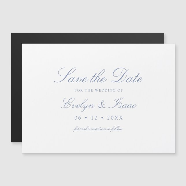 Élégante calligraphie Mariage Enregistrer la date  (Devant / Derrière)