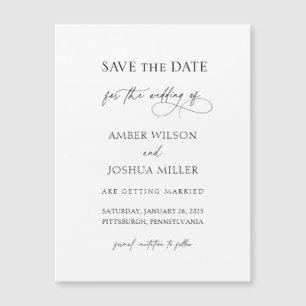 Élégante calligraphie mariage Enregistrer la date