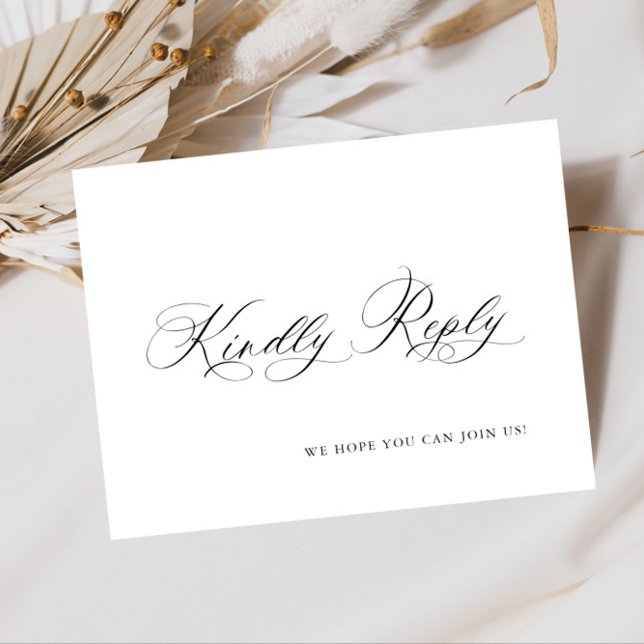 Élégante calligraphie Menu Choix Mariage RSVP (Créateur téléchargé)