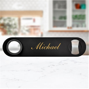 Élégante calligraphie Nom Chic Speed Bottle Opener