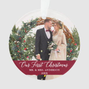 Élégante calligraphie Notre premier Noël Bourgogne