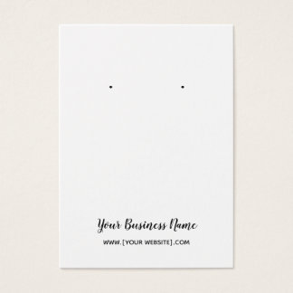 Élégante carte à oreille personnalisée de script