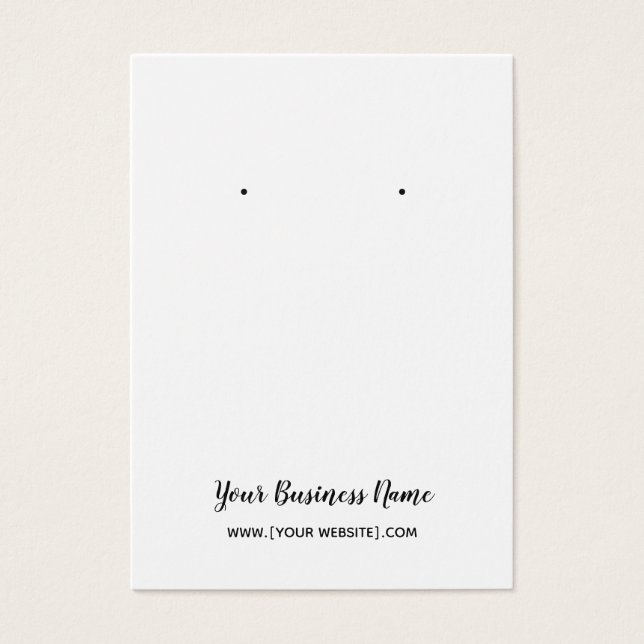 Élégante carte à oreille personnalisée de script (Devant)