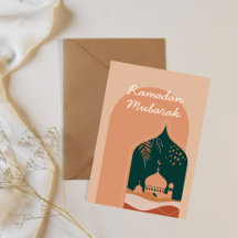 Elégante carte Boho Ramadan Moubarak