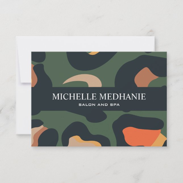 Elégante carte cadeau Safari Animal Skin Leopard (Devant)