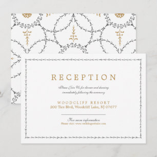 Elégante carte classique de réception de mariage
