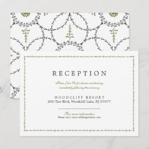 Elégante carte classique de réception de mariage