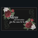 Elégante carte conseil Bourgogne et Fleurs roses<br><div class="desc">La collection Elegant Grace mariage est une belle collection romantique et luxueuse de papeterie florale. Personnalisez notre superbe papeterie avec vos détails de l'événement facilement et rapidement, appuyez simplement sur le bouton customiser. La coordination florale à l'envers est incluse. Les articles correspondants pour compléter votre collection d'événements sont disponibles dans...</div>