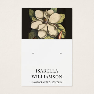 Élégante carte d'affichage à bijoux à oreilles flo