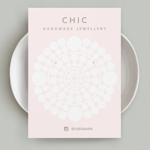 Élégante carte d'affichage à oreille en cercle ros