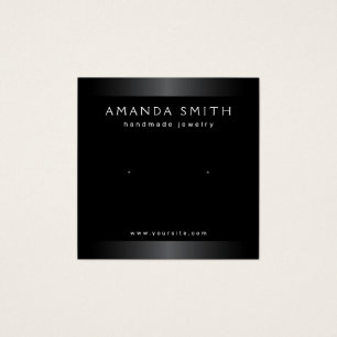 Élégante carte d'affichage d'oreille noire et gris