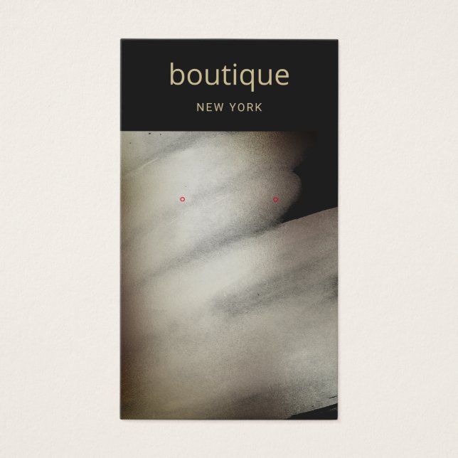 Élégante carte d'affichage en bronze noir peint (Devant)