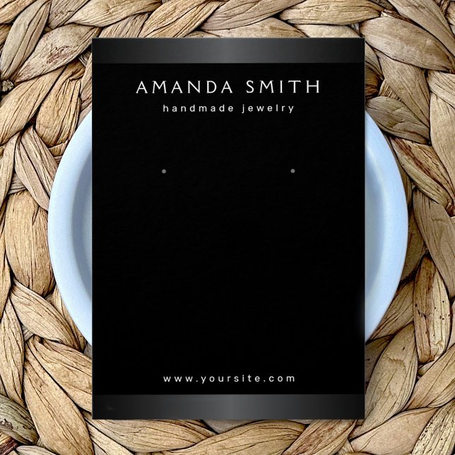 Élégante carte d'affichage minimaliste noir (Créateur téléchargé)
