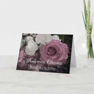 Elégante carte d'anniversaire de couple personnali