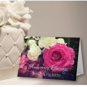 Elégante carte d'anniversaire de couple personnali