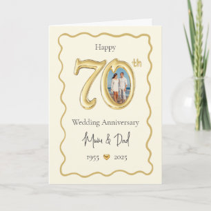 Elégante carte d'anniversaire du 70e Mariage - mam