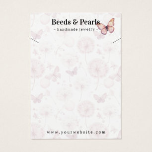 Elégante carte de bijoux Dandelions botaniques