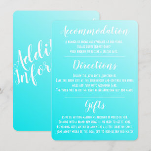 Elégante carte de boîtier bleu Aqua