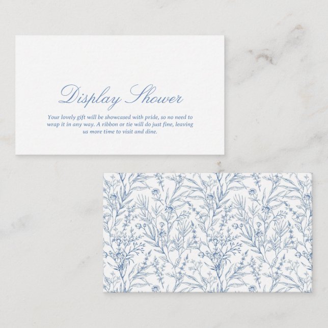 Élégante carte de boîtier de douche à écran bleu (Devant / Derrière)