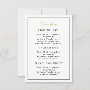 Élégante carte de boîtier de script or vertical