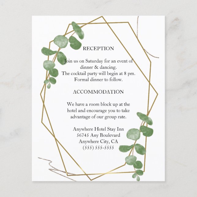 Élégante carte de boîtier Mariage Eucalyptus (Devant)