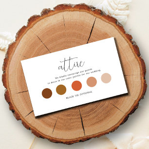 Élégante carte de code vestimentaire