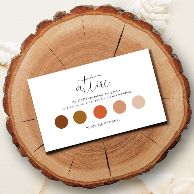 Élégante carte de code vestimentaire (Créateur téléchargé)