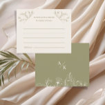 Elégante carte de conseil budgétaire florale<br><div class="desc">Fournissez cet élégant conseil floral et des cartes de voeux à vos invités à remplir. Ils sont une excellente alternative de livre d'or pour une douche nuptiale, une fête de fiançailles, ou une réception de mariage qui permettent à la famille, aux amis et aux invités d'express des souhaits bien, des...</div>