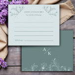 Elégante carte de conseil budgétaire florale<br><div class="desc">Fournissez cet élégant conseil floral et des cartes de voeux à vos invités à remplir. Ils sont une excellente alternative de livre d'or pour une douche nuptiale, une fête de fiançailles, ou une réception de mariage qui permettent à la famille, aux amis et aux invités d'express des souhaits bien, des...</div>