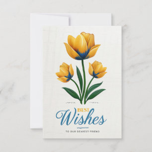 Elégante carte de design Tulip avec les meilleurs