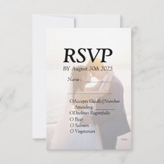 Élégante carte de Faire-part de mariage RSVP spéci