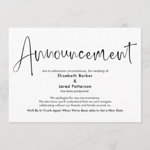 Élégante carte de Faire-part Mariage simple report