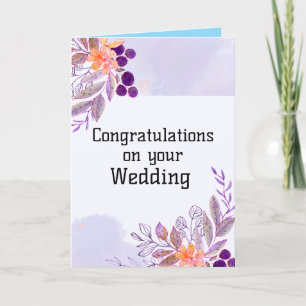 Elégante carte de félicitations mariage
