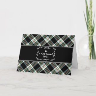 Elégante carte de Fête des pères Tartan