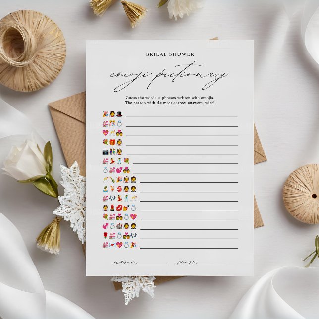 Élégante carte de jeu Emoji nuptiale (Créateur téléchargé)