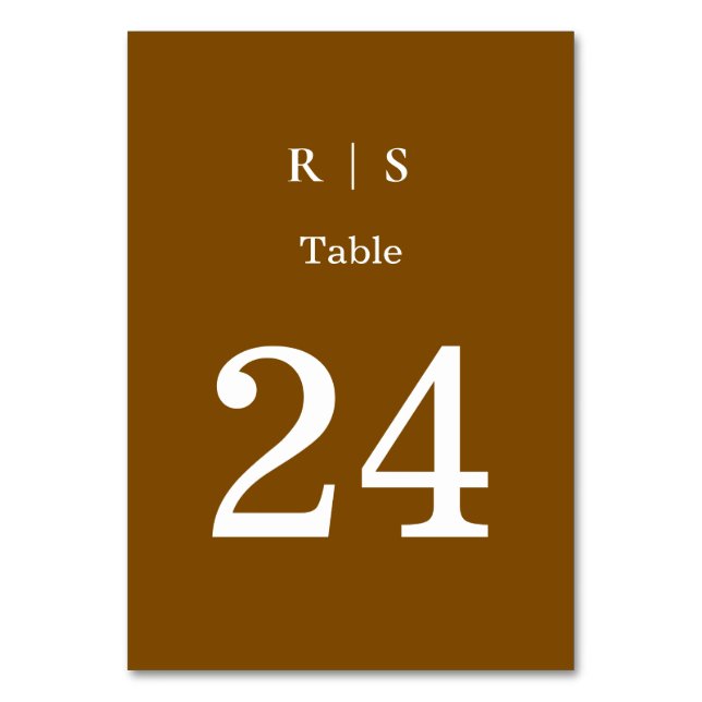 Élégante carte de Mariage Monogramme Brown (Par défaut)