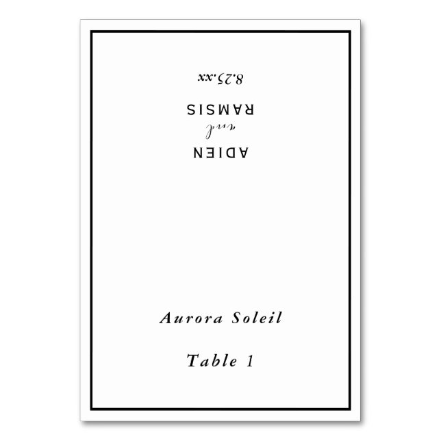 Elégante carte de Mariage pliable moderne (Par défaut)