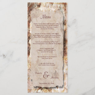 Elégante carte de menu Mariage florale personnalis