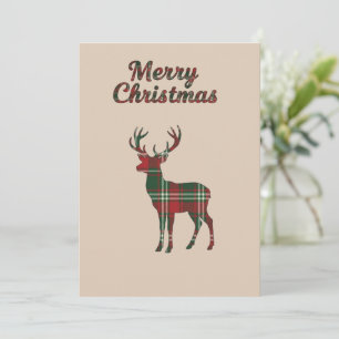 Elégante carte de Noël de cerfs pansés